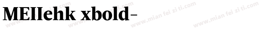 MEIIehk xbold字体转换